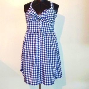 Blue and White Gingham Sun Dress